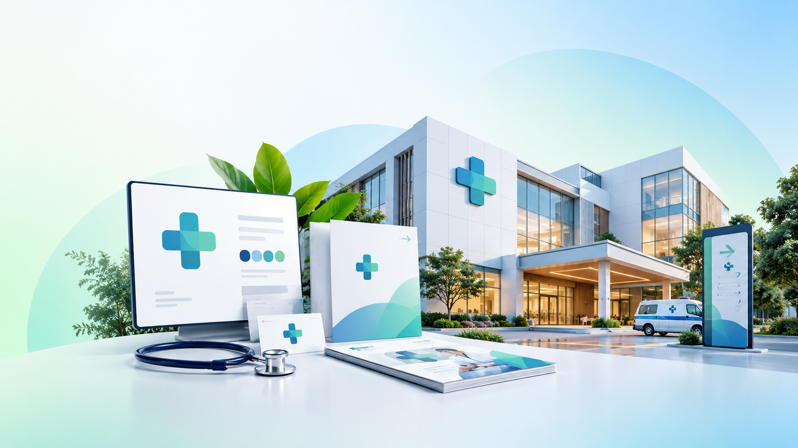 Hospital branding in India – logo, signage and patient stationery